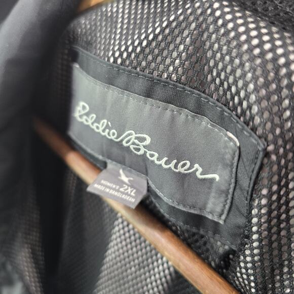 Eddie Bauer Jacket Womens 2XL Black Pink Ski Shell Rain Coat Windbreaker - Picture 3 of 12